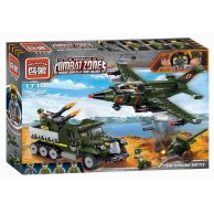Конструктор BRICK 1710  военный, транспорт, фигурки, 438дет,