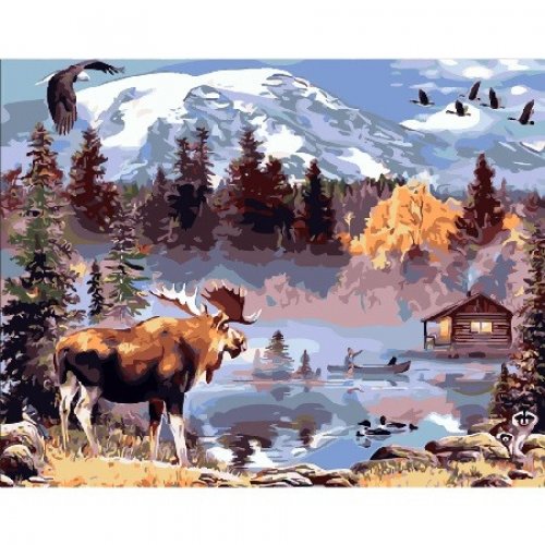 Набор для росписи SY6196 "Пейзаж диких гор", размером 40х50 см