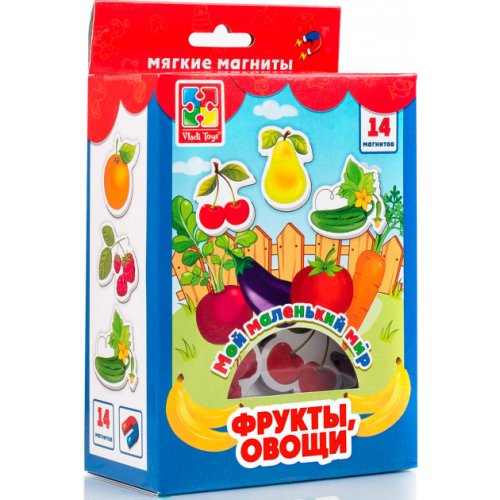 Набор магнитов "Мой маленький мир. Овощи, фрукты"