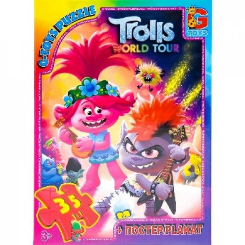 Пазлы ТМ "G-Toys" из серии "Тролли", 35 элементов
