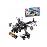 Конструктор Qman 11015 полиция, вертолет,джип,мотоцикл,фигурки,903дет,