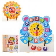Деревянная игрушка Часы MD 2166 цифры-вкладыш