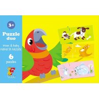 Пазлы ТМ "F-Toys" из серии "Мама и малыш", 6 элементов