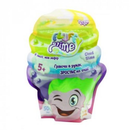 Вязкая масса "Fluffy Slime" пакет 500 г рус (12) лизун