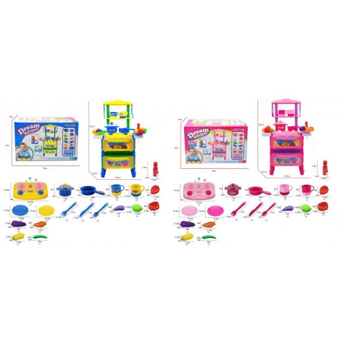 Кухня 768-1 с посудой батар.муз.свет.течет вода
