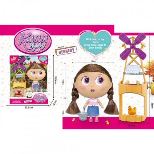 Кукла BLD295 17см, фигурки, мельница, птичник,