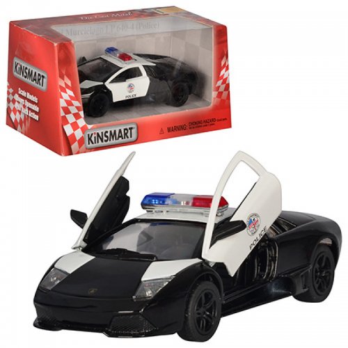 Машина метал."Kinsmart" KT5317WP "Полиция" Lamborghini LP640