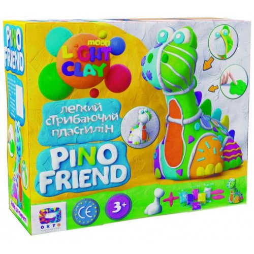 Набор легкого прыгающего пластилина Pino Friend Бард ТМ Moon light clay