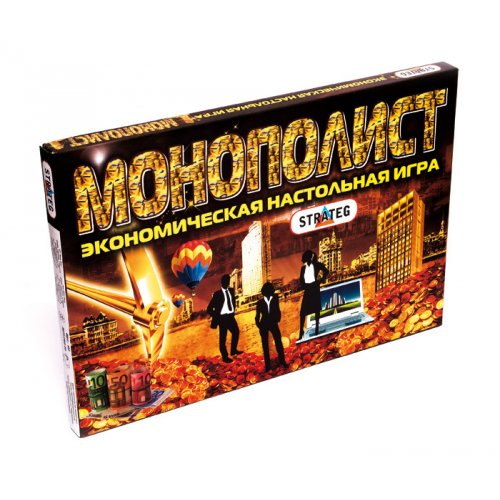 Игра "Монополист", 348 Стратег, в кор-ке, 33-25-2,5см настольная игра