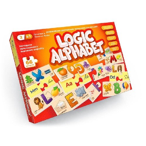 Пазлы-ассоциации, развивающие "Logic Alphabet" англ/рус (12)