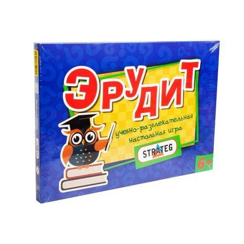Игра "Эрудит" 30450 Стратег, в кор-ке 37-25-2см настольная игра