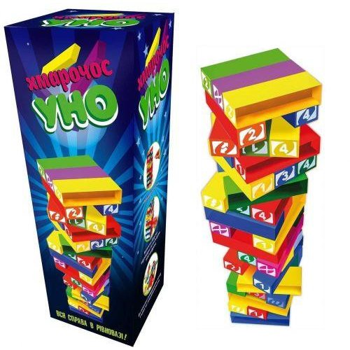 Игра Дженга Uno Stacko вега. уно настольная игра