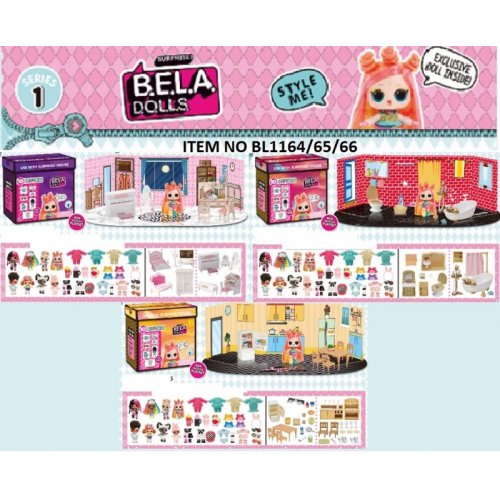 Игровой набор кукла+мебель для домика BELA DOLLS
