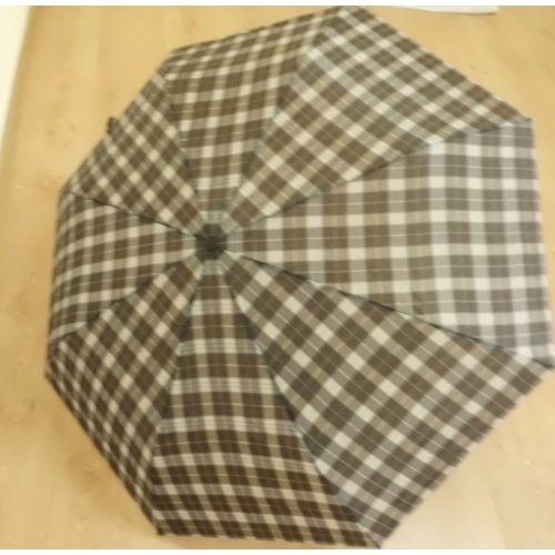 Клетчатый женский зонт Star Rain механика, 3 сложения, 8 спиц ST302B