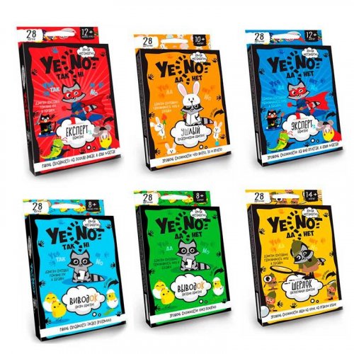 Карточная игра "YENOT данетки" рус. (32) YEN-01-01,02,03,04 настольная игра