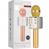 Микрофон караоке WS858, Bluetooth,TF слот,USB зарядное