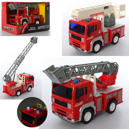 Пожарная машина AS-2616 АвтоМир, инер-я, 1: 20,19см, н, св, рез.кол,