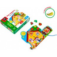 Игра-шнуровка с липучками "Дом друзей" VT5303-09 (укр)
