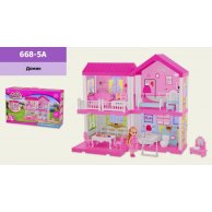 Домик 668-5A 2 этажа, мебель, куколка