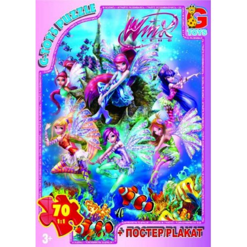 Пазлы ТМ "G-Toys" из серии "WinX Club" (Винкс клуб), 70 элементов