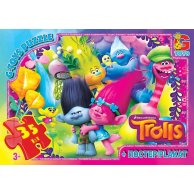 Пазлы  ТМ "G-Toys" из серии "Тролли", 35 элементов