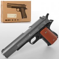 Пистолет 1911, металл, на шариках, 22см, в корке, 26-17,5-4,5см