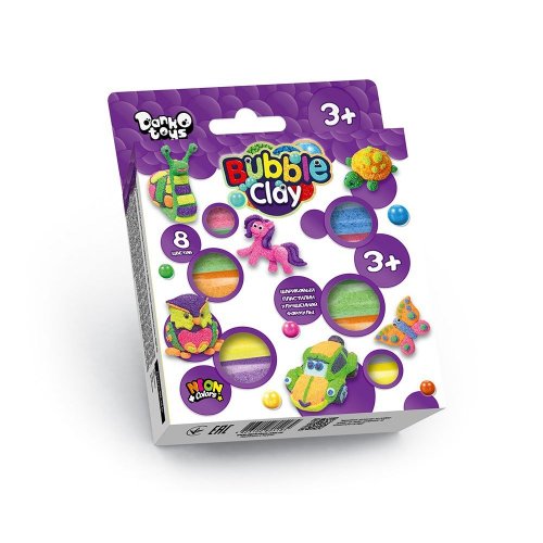 Креативная творчество "Bubble Clay" 8 цветов рус (20) тесто