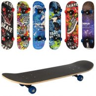 Скейт MS 0322-3  78-19,5см,пласт.подвеска,колесаПВХ,7слоев,608Z,макс.нагр.45кг