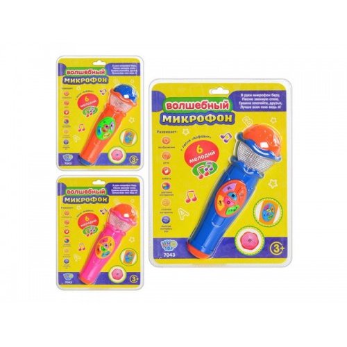JT Микрофон 7043 6 мелодий, песня, алфавит