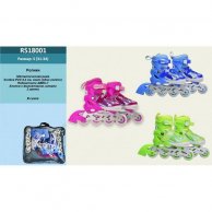 Ролики RS18001 S(31-34) металл.рама,колеса pvc 1 свет,клипса,шнурок,